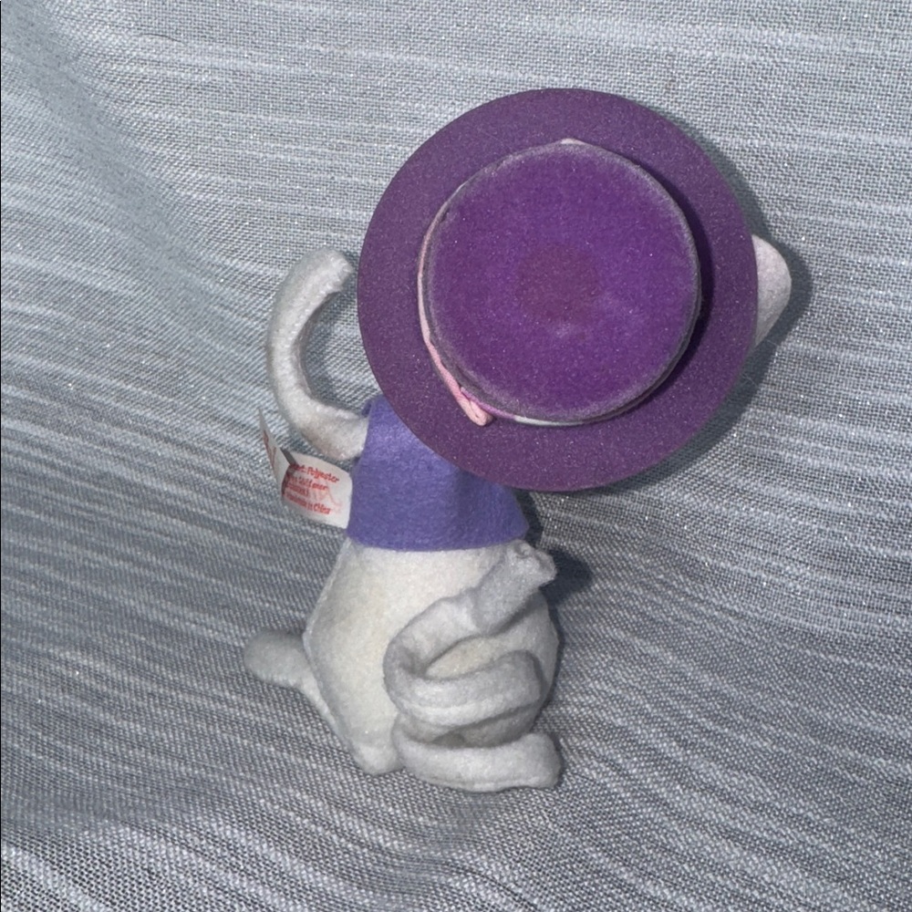 Annalee 2003 Mouse Purple Hat Vest Cane Curly Tail 6" Tall - Picture 4 of 7